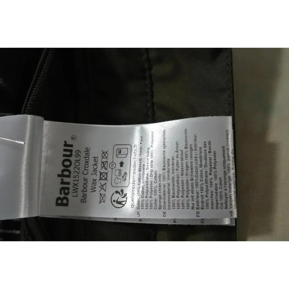 Barbour Croxdale Waxed Cotton Jacket - Picture 6 of 7